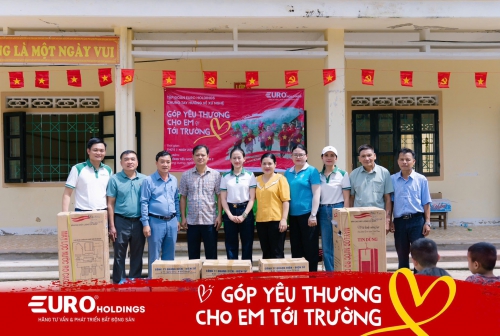 Euro Holdings: Lan tỏa yêu thương, tiếp sức học sinh Nghệ An sau bão Wipha